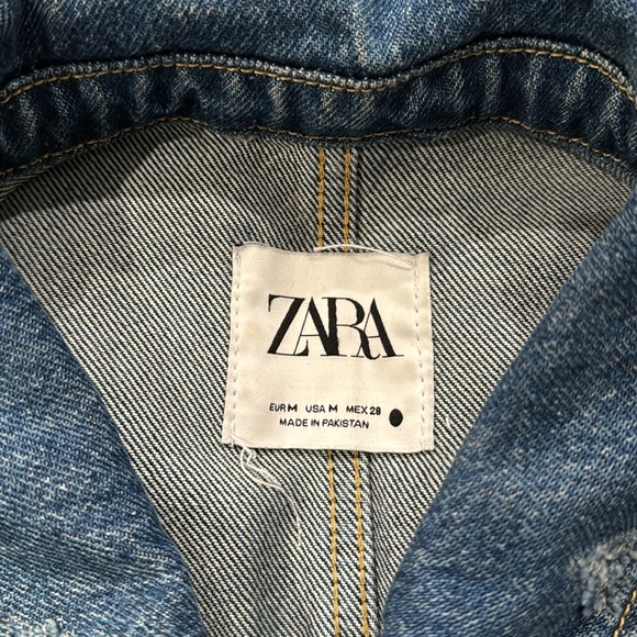 Zara denim chore jacket sz M - Picture 3 of 7